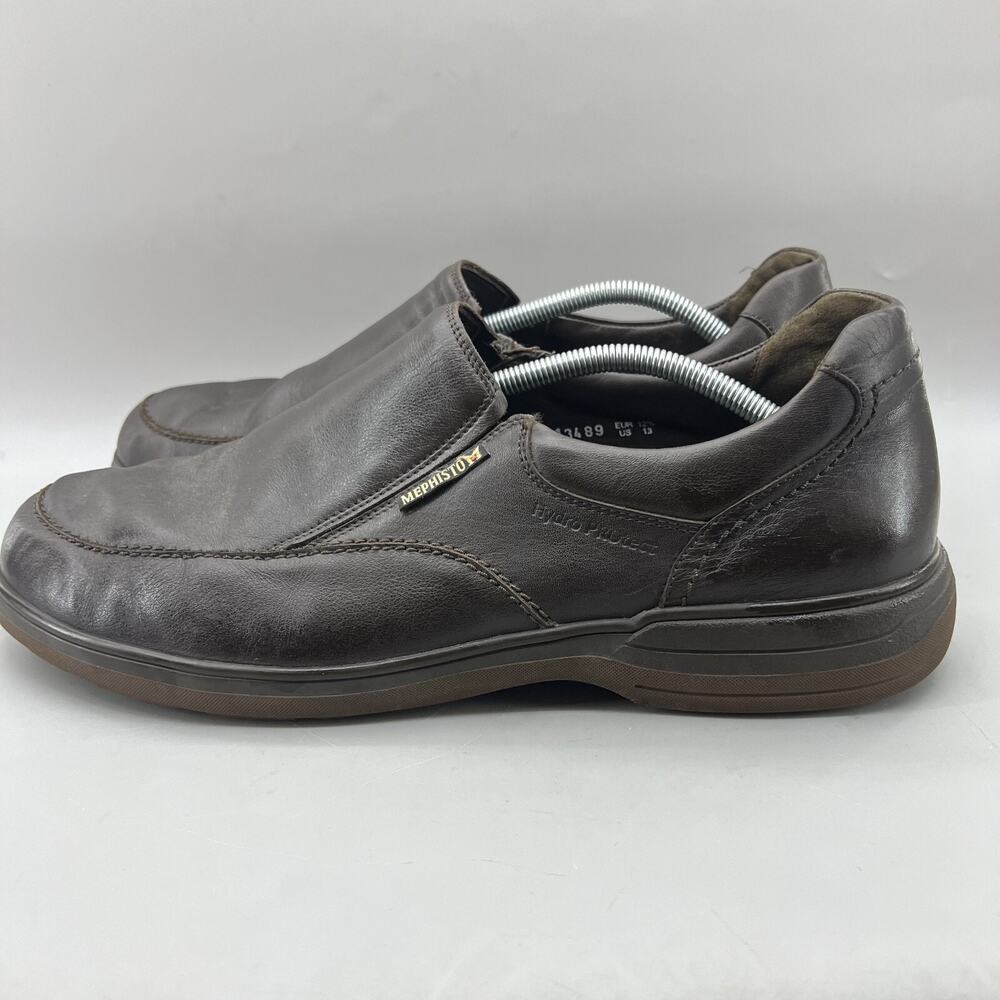 Mephisto Davy Slip On Loafers Men's Size 13 Dark Brown Leather Comfort Low Shoes - Picture 3 of 9